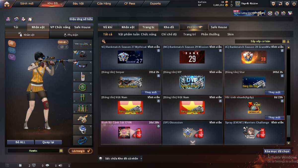 shop acc cf uy tin gia re